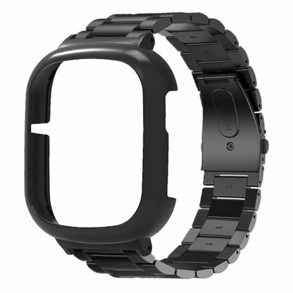 For Honor Watch 4 Watch Strap 3-Bead Stainless Steel Wrist Strap with PC Watch Case