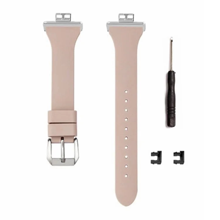 For Huawei Watch Fit Watch Strap Adjustable Silicone Wrist Band with Silver Connector