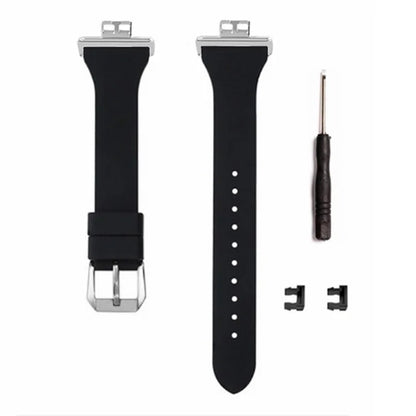For Huawei Watch Fit Watch Strap Adjustable Silicone Wrist Band with Silver Connector