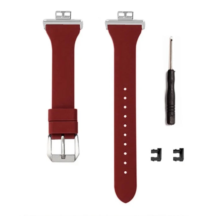 For Huawei Watch Fit Watch Strap Adjustable Silicone Wrist Band with Silver Connector