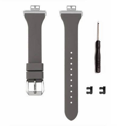 For Huawei Watch Fit Watch Strap Adjustable Silicone Wrist Band with Silver Connector