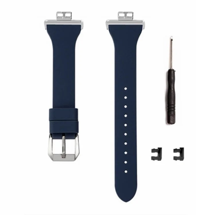 For Huawei Watch Fit Watch Strap Adjustable Silicone Wrist Band with Silver Connector