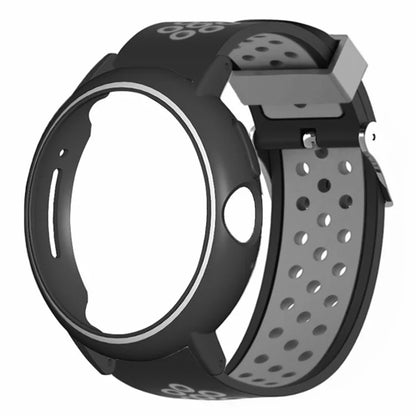 For Google Pixel Watch / Pixel Watch 2 Watch Strap Dual Color Silicone Band with Watch Case