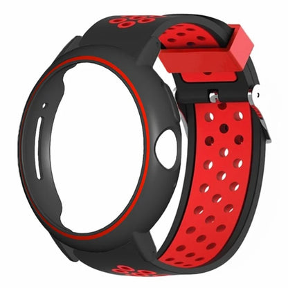 For Google Pixel Watch / Pixel Watch 2 Watch Strap Dual Color Silicone Band with Watch Case