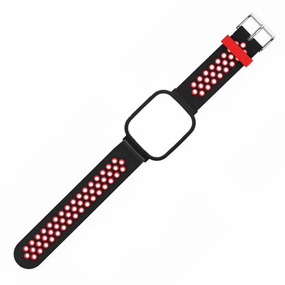 For Xiaomi Redmi Watch 3 Silicone Watch Band Dual Color Strap with PC Watch Case