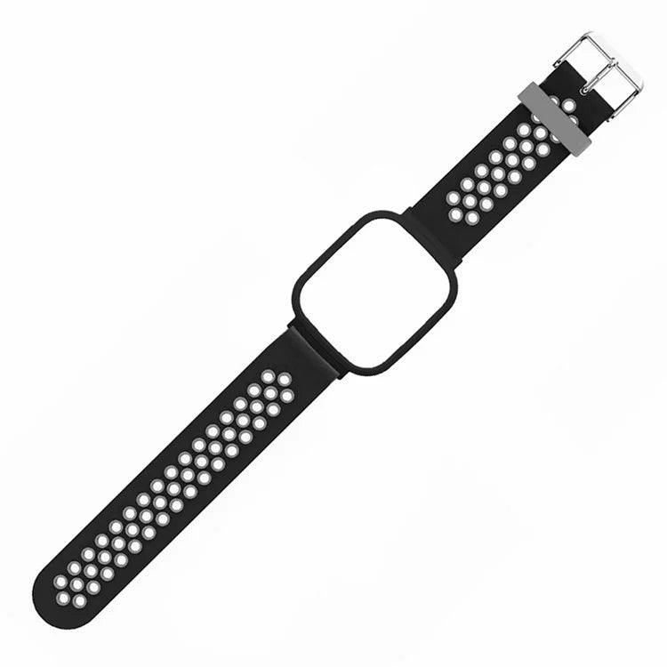 For Xiaomi Redmi Watch 3 Silicone Watch Band Dual Color Strap with PC Watch Case