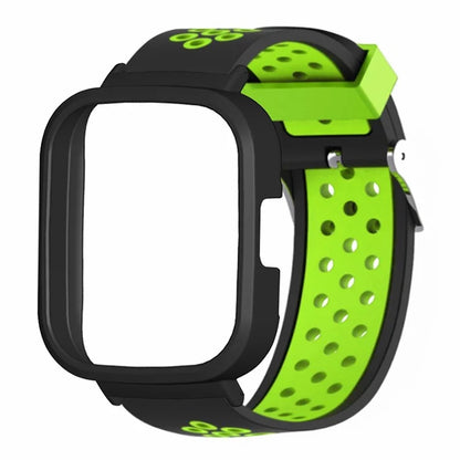 For Xiaomi Redmi Watch 3 Silicone Watch Band Dual Color Strap with PC Watch Case