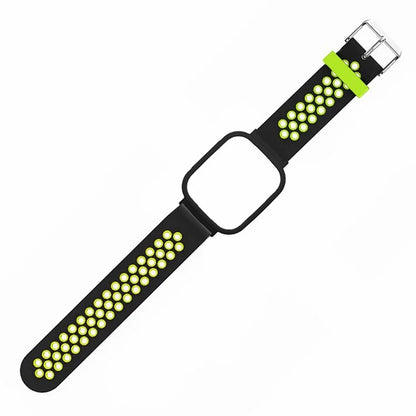 For Xiaomi Redmi Watch 3 Silicone Watch Band Dual Color Strap with PC Watch Case