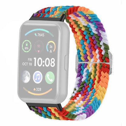For Huawei Watch Fit 2 Adjustable Watch Strap Braided Elastic Wristband