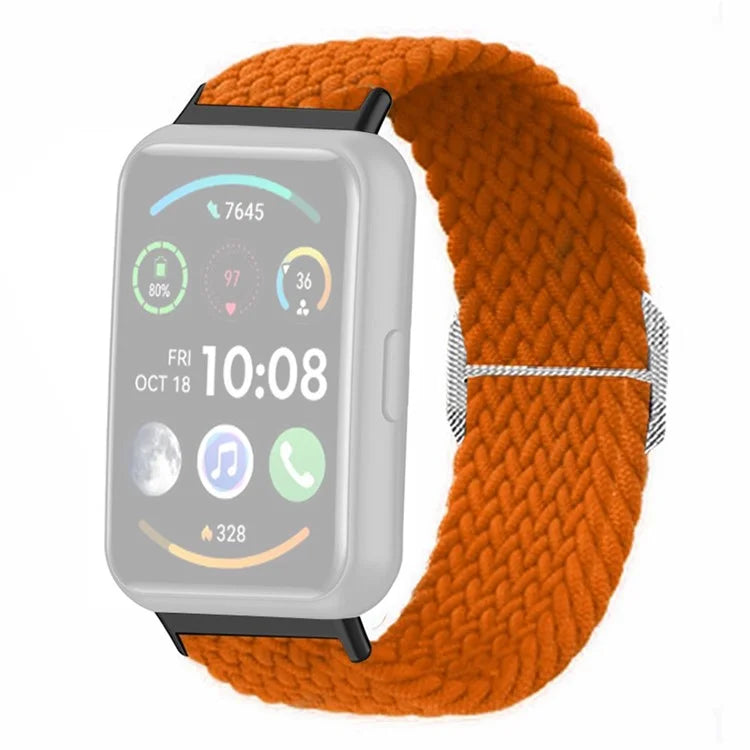 For Huawei Watch Fit 2 Adjustable Watch Strap Braided Elastic Wristband