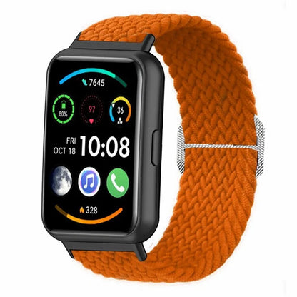 For Huawei Watch Fit 2 Adjustable Watch Strap Braided Elastic Wristband