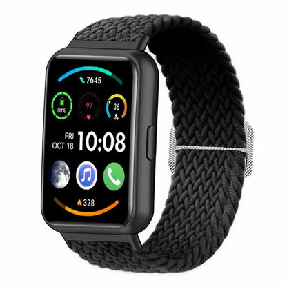 For Huawei Watch Fit 2 Adjustable Watch Strap Braided Elastic Wristband
