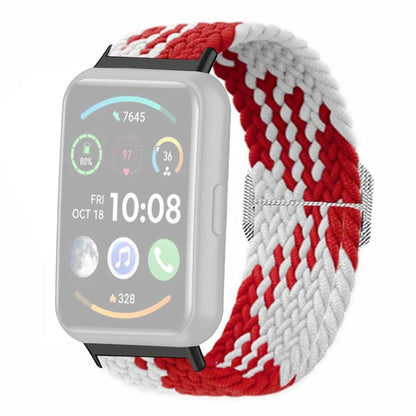 For Huawei Watch Fit 2 Adjustable Watch Strap Braided Elastic Wristband