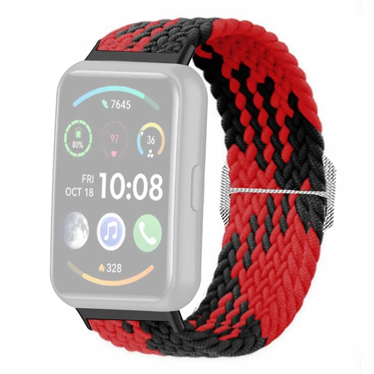For Huawei Watch Fit 2 Adjustable Watch Strap Braided Elastic Wristband