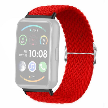 For Huawei Watch Fit 2 Adjustable Watch Strap Braided Elastic Wristband