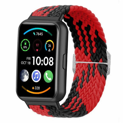 For Huawei Watch Fit 2 Adjustable Watch Strap Braided Elastic Wristband