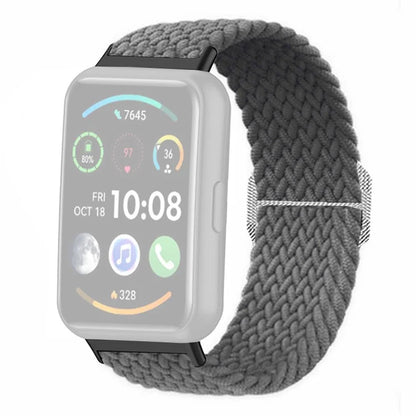 For Huawei Watch Fit 2 Adjustable Watch Strap Braided Elastic Wristband