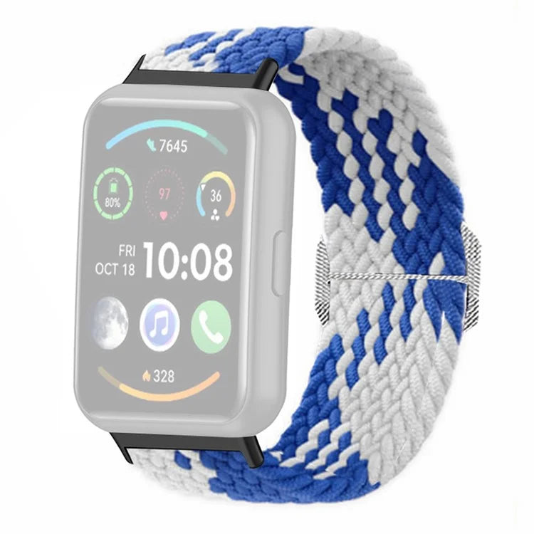 For Huawei Watch Fit 2 Adjustable Watch Strap Braided Elastic Wristband