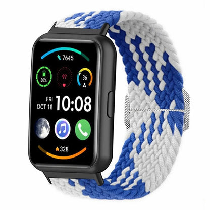For Huawei Watch Fit 2 Adjustable Watch Strap Braided Elastic Wristband