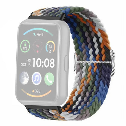 For Huawei Watch Fit 2 Adjustable Watch Strap Braided Elastic Wristband
