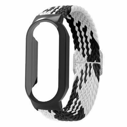 For Xiaomi Smart Band 8 / Band 8 NFC Braided Watch Band with PC Watch Case and Screen Protector