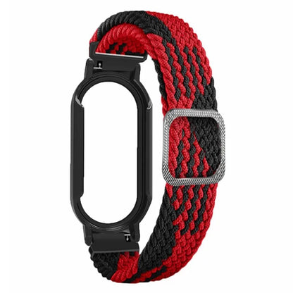 For Xiaomi Smart Band 8 / Band 8 NFC Braided Watch Band with PC Watch Case and Screen Protector