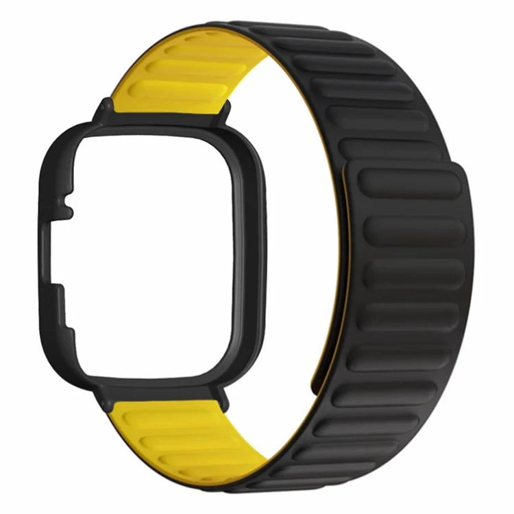 For Xiaomi Redmi Watch 3 Silicone Watch Band Magnetic Strap with PC Watch Case