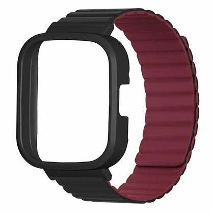For Xiaomi Redmi Watch 3 Silicone Watch Band Magnetic Strap with PC Watch Case