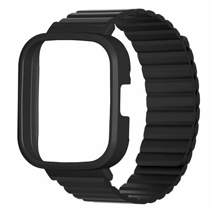 For Xiaomi Redmi Watch 3 Silicone Watch Band Magnetic Strap with PC Watch Case
