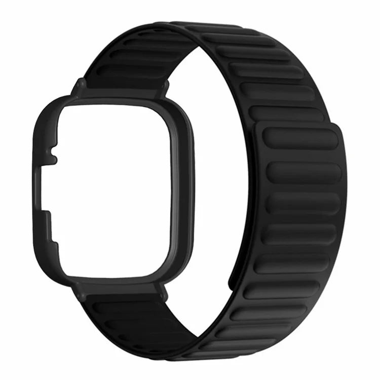 For Xiaomi Redmi Watch 3 Silicone Watch Band Magnetic Strap with PC Watch Case
