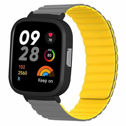 For Xiaomi Redmi Watch 3 Silicone Watch Band Magnetic Strap with PC Watch Case