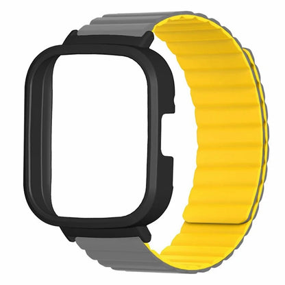 For Xiaomi Redmi Watch 3 Silicone Watch Band Magnetic Strap with PC Watch Case