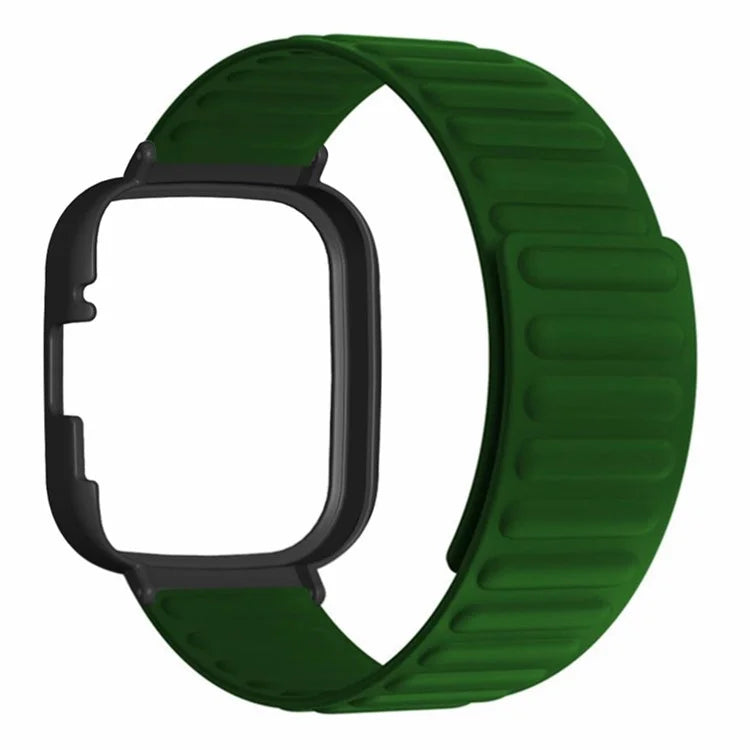 For Xiaomi Redmi Watch 3 Silicone Watch Band Magnetic Strap with PC Watch Case
