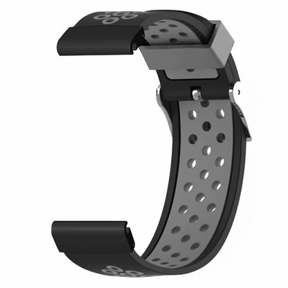 For Garmin Fenix 7S / 6S / 5S Silicone Watch Bands Dual-Colors Breathable Wristband with 20mm PC Connector