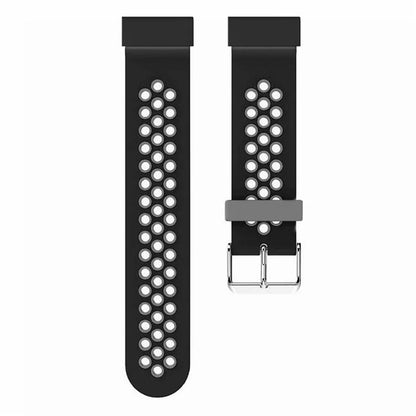 For Garmin Fenix 7S / 6S / 5S Silicone Watch Bands Dual-Colors Breathable Wristband with 20mm PC Connector