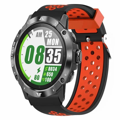 For Garmin Fenix 7S / 6S / 5S Silicone Watch Bands Dual-Colors Breathable Wristband with 20mm PC Connector