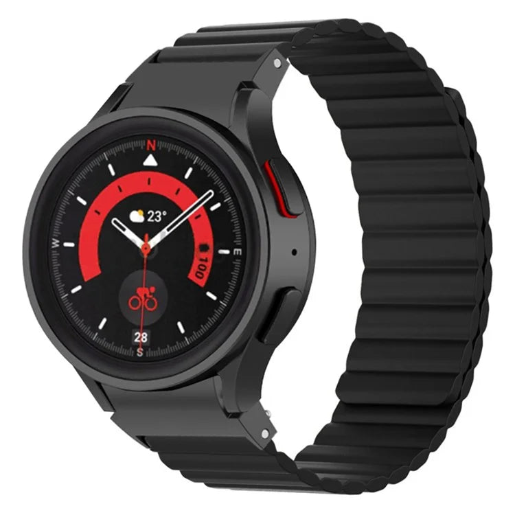 For Samsung Galaxy Watch6 / Watch 5 / Watch 5 Pro / Watch4 Magnetic Band Silicone Adjustable Wristband