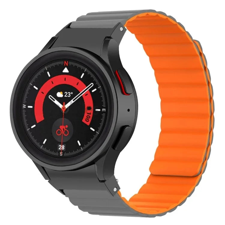 For Samsung Galaxy Watch6 / Watch 5 / Watch 5 Pro / Watch4 Magnetic Band Silicone Adjustable Wristband