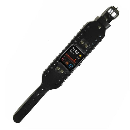 For Huami Amazfti GTR 4 / 3 / 2 / Huawei Watch GT 4 / 3 / 2 Punk Style Watch Band Universal 22mm Cowhide Leather Strap