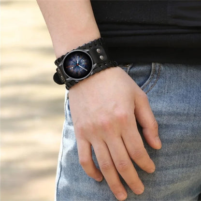 For Huami Amazfti GTR 4 / 3 / 2 / Huawei Watch GT 4 / 3 / 2 Punk Style Watch Band Universal 22mm Cowhide Leather Strap