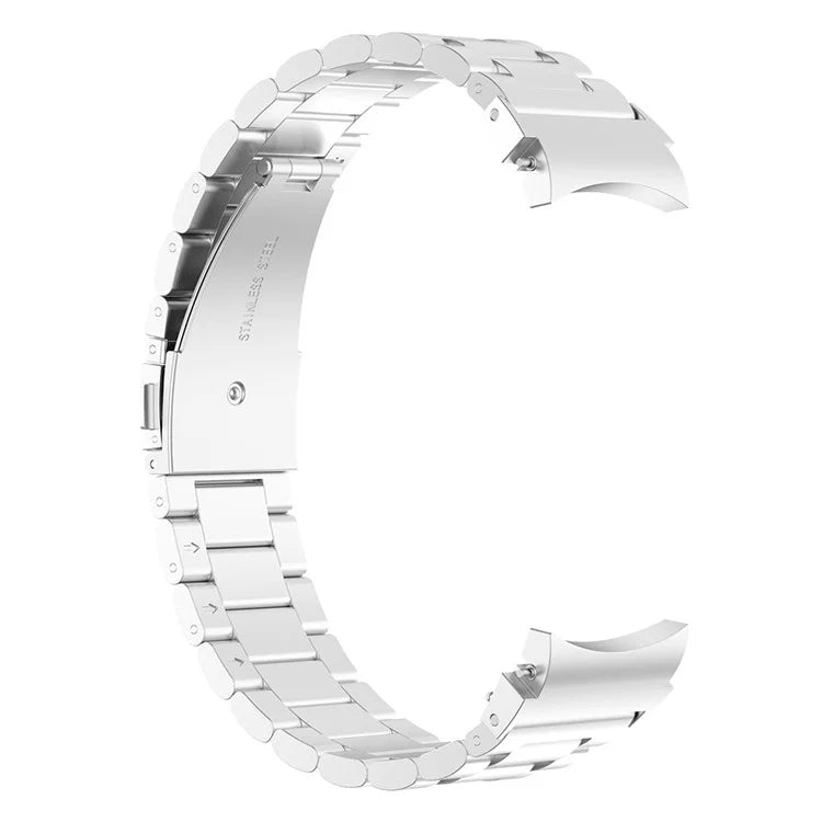 For Samsung Galaxy Watch6 / Watch 5 / Watch 5 Pro / Watch 4 Wrist Strap 3-beads Solid Metal Watch Band