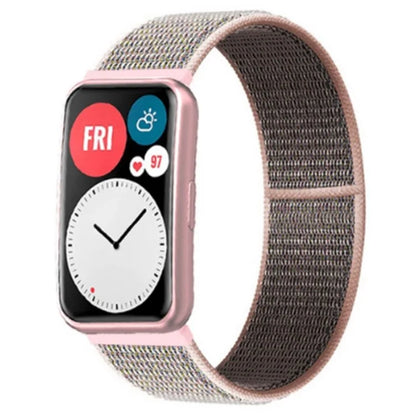 For Huawei Watch Fit Sport Loop Nylon Band Adjustable Magic Tape Replacement Wrist Strap