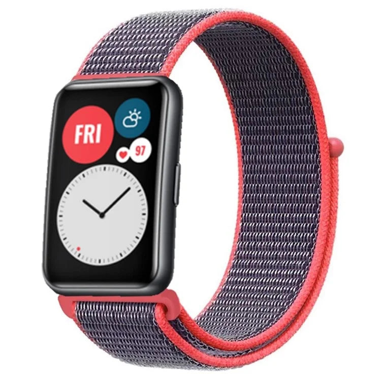 For Huawei Watch Fit Sport Loop Nylon Band Adjustable Magic Tape Replacement Wrist Strap