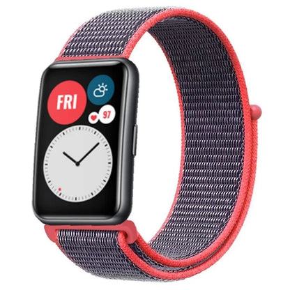 For Huawei Watch Fit Sport Loop Nylon Band Adjustable Magic Tape Replacement Wrist Strap