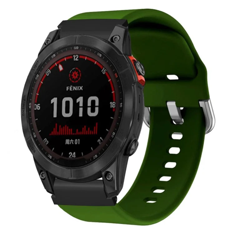 For Garmin Fenix 7S / 6S / 5S Watch Strap Silicone Breathable Replacement Bands with 20mm PC Connector