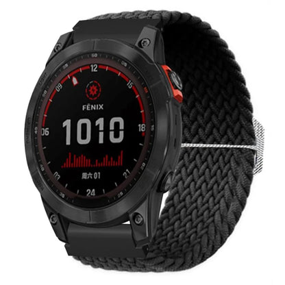 For Garmin Fenix 7S / 6S / 5S Stretchy Nylon Watch Strap Sport Wristbands with 20mm PC Connector
