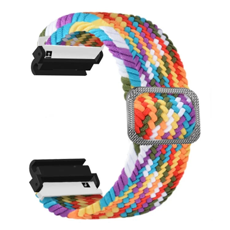 For Garmin Fenix 7S / 6S / 5S Stretchy Nylon Watch Strap Sport Wristbands with 20mm PC Connector