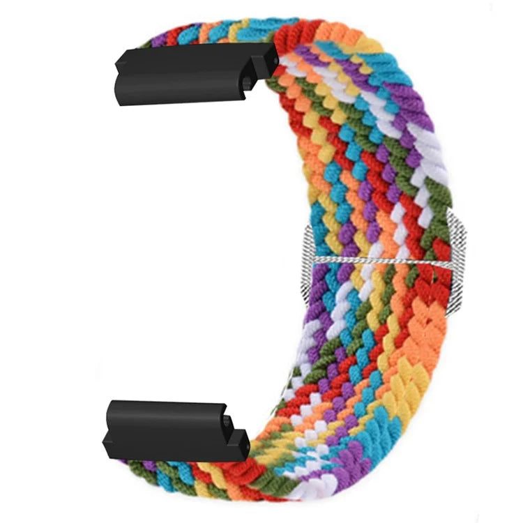 For Garmin Fenix 7S / 6S / 5S Stretchy Nylon Watch Strap Sport Wristbands with 20mm PC Connector