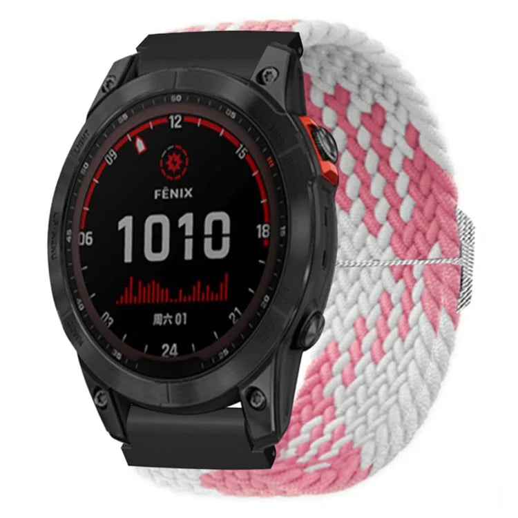 For Garmin Fenix 7S / 6S / 5S Stretchy Nylon Watch Strap Sport Wristbands with 20mm PC Connector