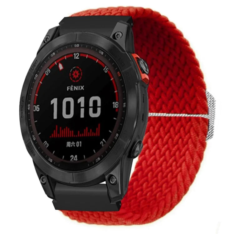 For Garmin Fenix 7S / 6S / 5S Stretchy Nylon Watch Strap Sport Wristbands with 20mm PC Connector